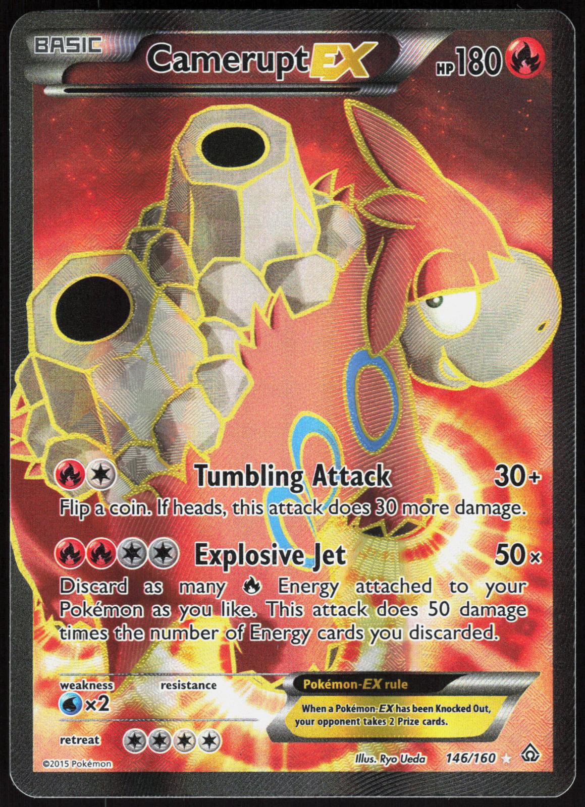 CAMERUPT EX 146/160 PRIMAL CLASH POKEMON ULTRA RARE LP