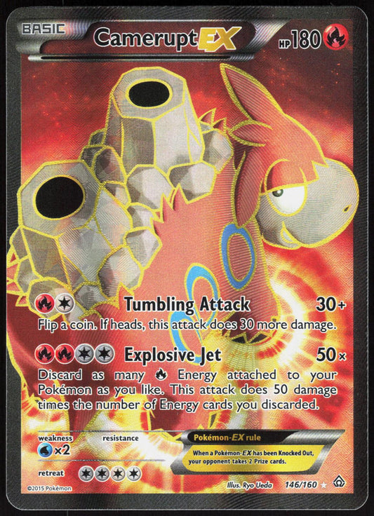 CAMERUPT EX 146/160 PRIMAL CLASH POKEMON ULTRA RARE LP