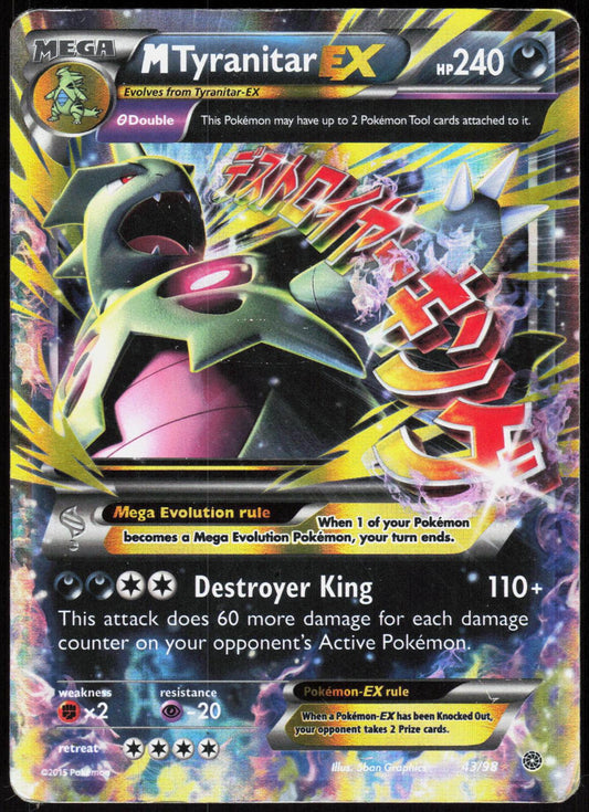 M TYRANITAR EX 43/98 ANCIENT ORIGINS POKEMON EX RARE MP
