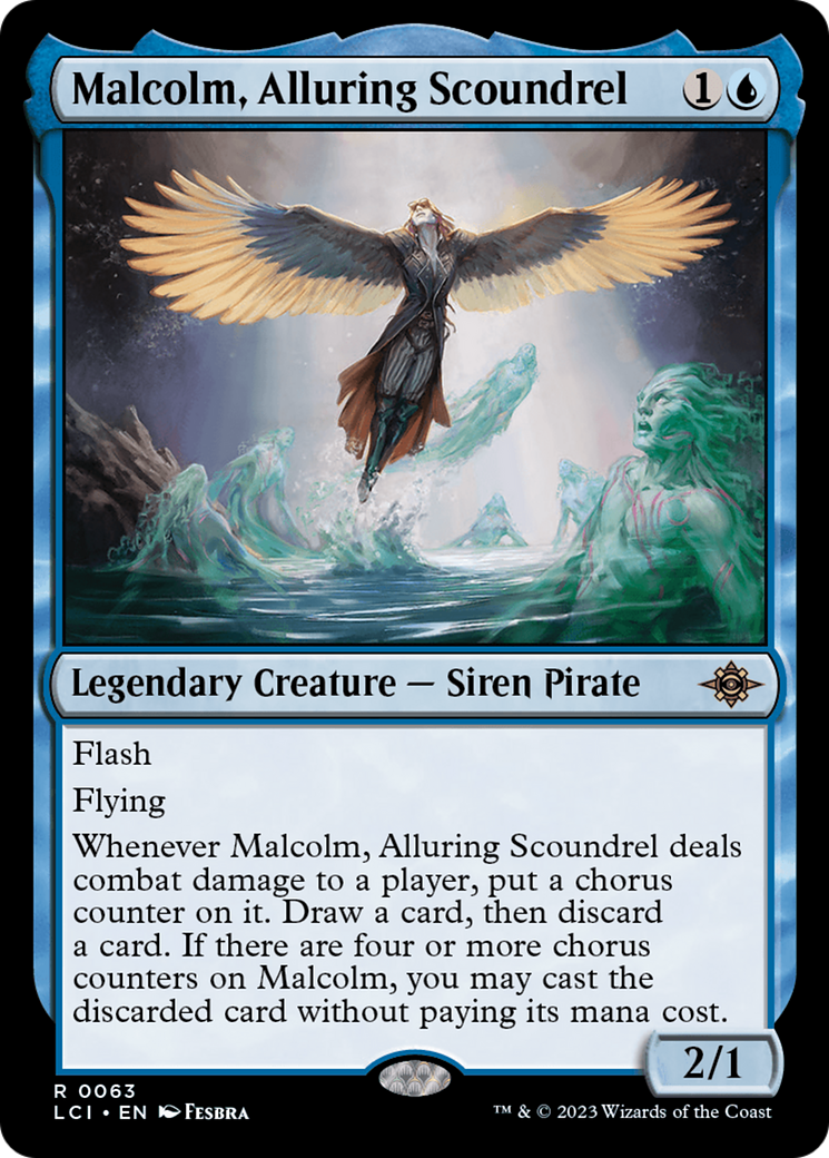 MAGIC: THE GATHERING  - Malcolm, Alluring Scoundrel (LCI-063) - The Lost Caverns of Ixalan