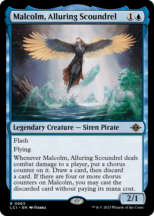 MAGIC: THE GATHERING  - Malcolm, Alluring Scoundrel (LCI-063) - The Lost Caverns of Ixalan