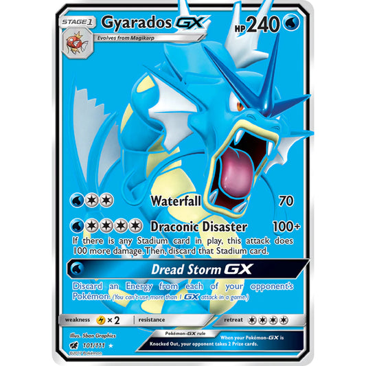 POKEMON TCG - GYARADOS GX 101/111 CRIMSON INVASION FULL ART