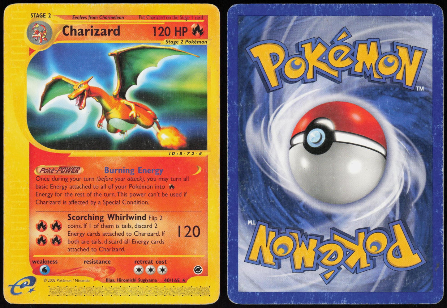 CHARIZARD 40/165 EXPEDITION BASE SET POKEMON RARE HP