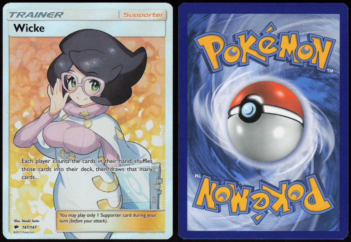 WICKE 147/147 BURNING SHADOWS POKEMON ULTRA RARE HOLO LP