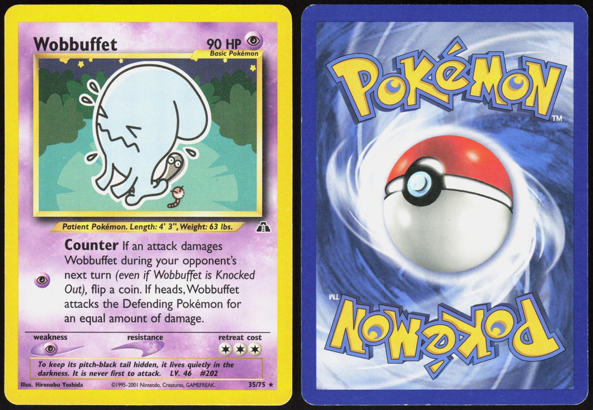 WOBBUFFET 35/75 NEO DISCOVERY POKEMON RARE UNLIMITED MP