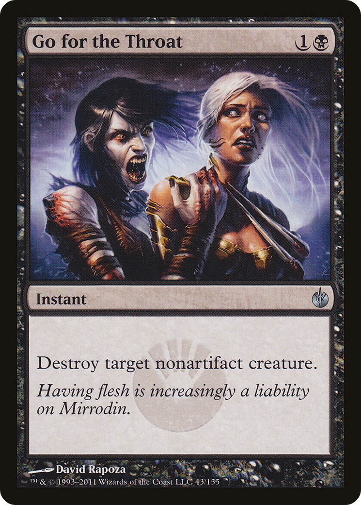MAGIC: THE GATHERING  - Go for the Throat (MBS-043) - Mirrodin Besieged Foil
