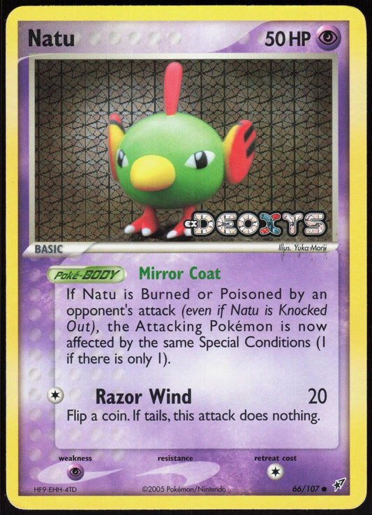 NATU 66/107 DEOXYS POKEMON COMMON REVERSE HOLO MP