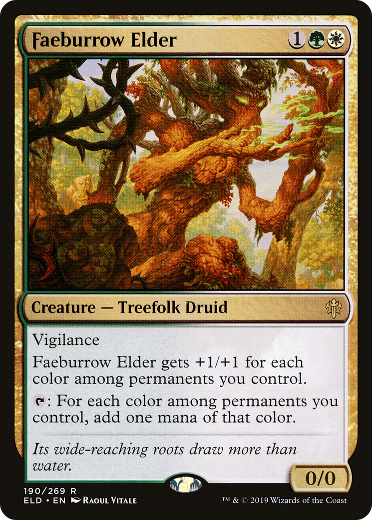MAGIC: THE GATHERING  - Faeburrow Elder (ELD-190) - Throne of Eldraine
