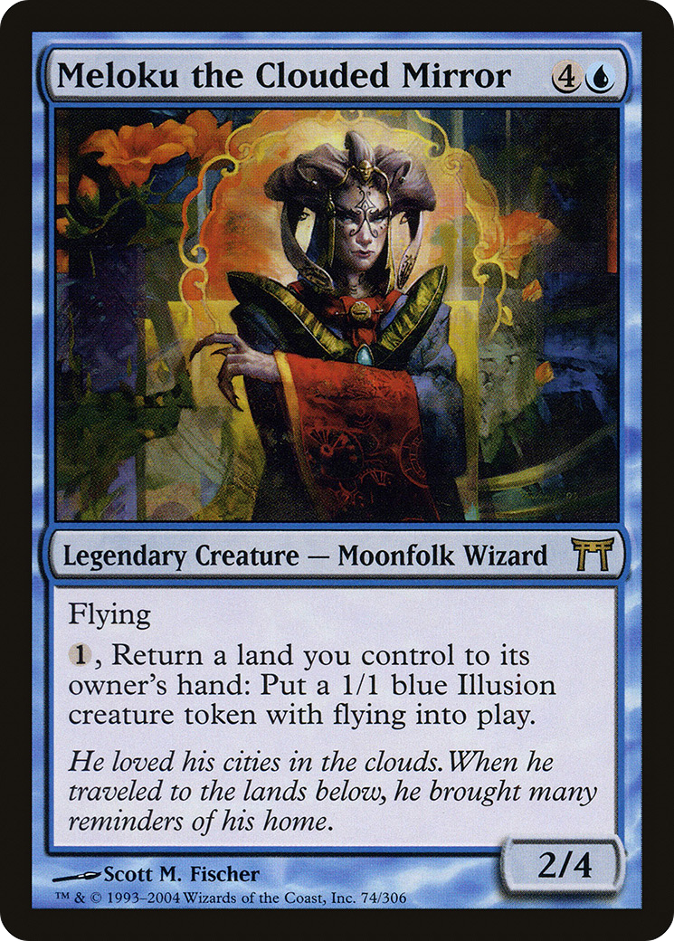 MAGIC: THE GATHERING  - Meloku the Clouded Mirror (CHK-074) - Champions of Kamigawa Foil