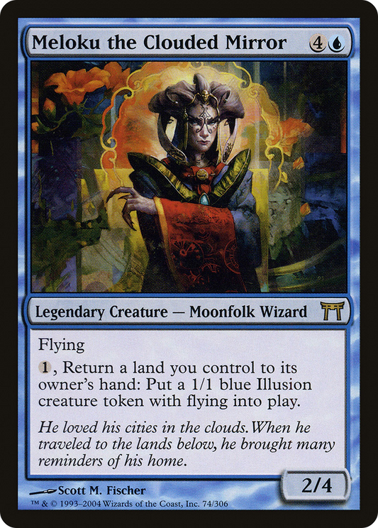 MAGIC: THE GATHERING  - Meloku the Clouded Mirror (CHK-074) - Champions of Kamigawa Foil