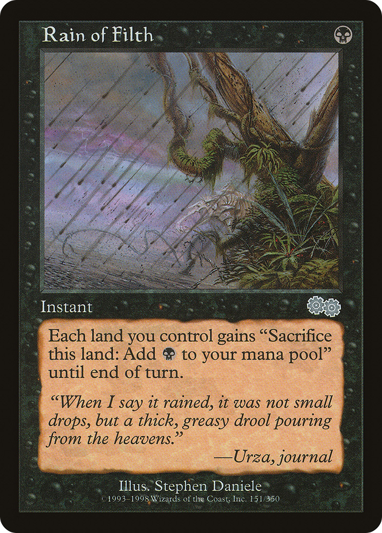 MAGIC: THE GATHERING  - Rain of Filth (USG-151) - Urza's Saga