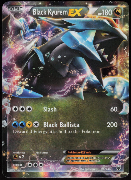 BLACK KYUREM EX 95/135 PLASMA STORM POKEMON EX RARE HOLO LP