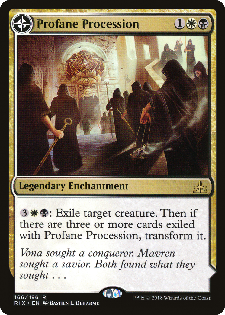 MAGIC: THE GATHERING  - Profane Procession (RIX-166) - Rivals of Ixalan: (compasslanddfc)