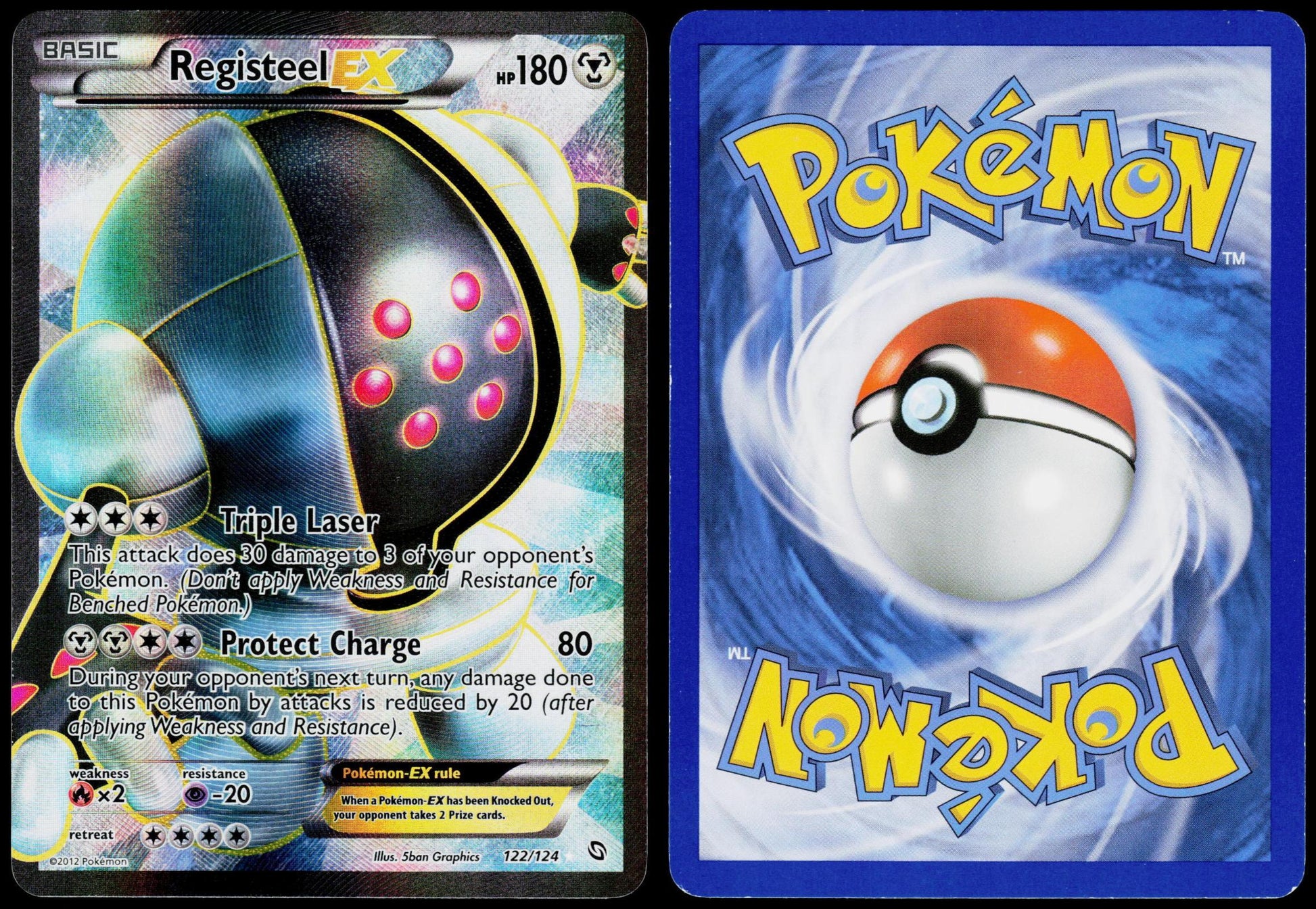 REGISTEEL EX 122/124 DRAGONS EXALTED POKEMON ULTRA RARE LP