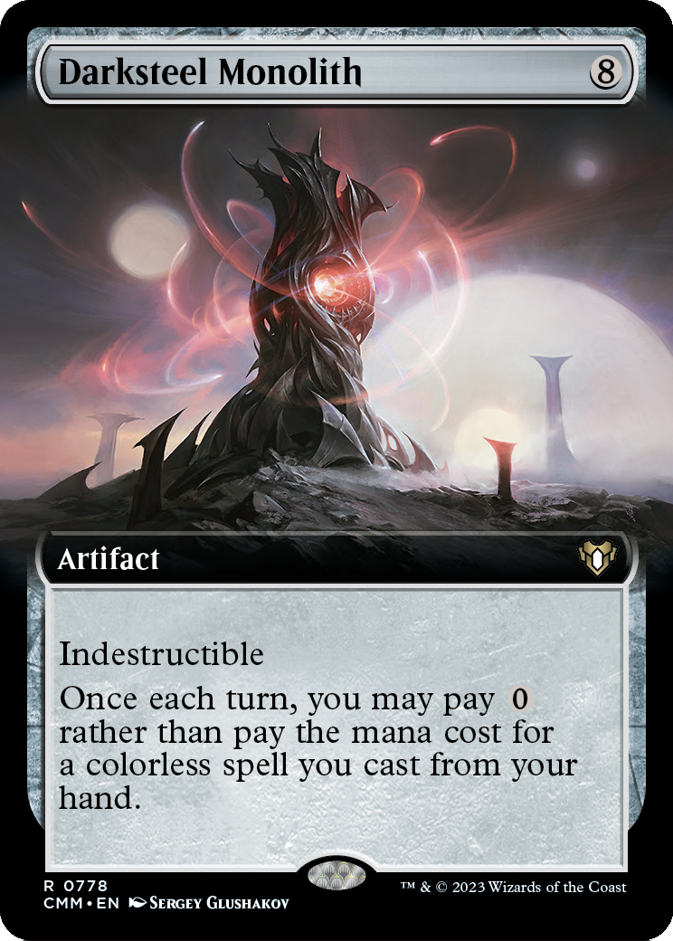 MAGIC: THE GATHERING  - Darksteel Monolith (Extended Art) (CMM-778) - Commander Masters: (Extended Art)