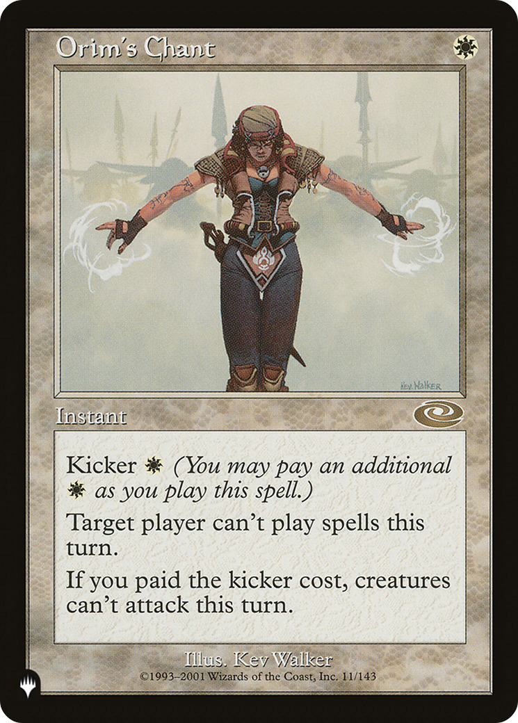 MAGIC: THE GATHERING  - Orim's Chant (LIST-PLS-11) - The List