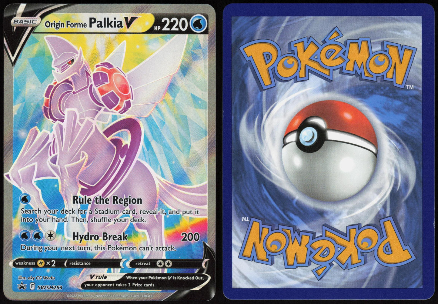 ORIGIN FORME PALKIA V SWSH253 SWORD & SHIELD PROMO POKEMON PROMO HOLO LP