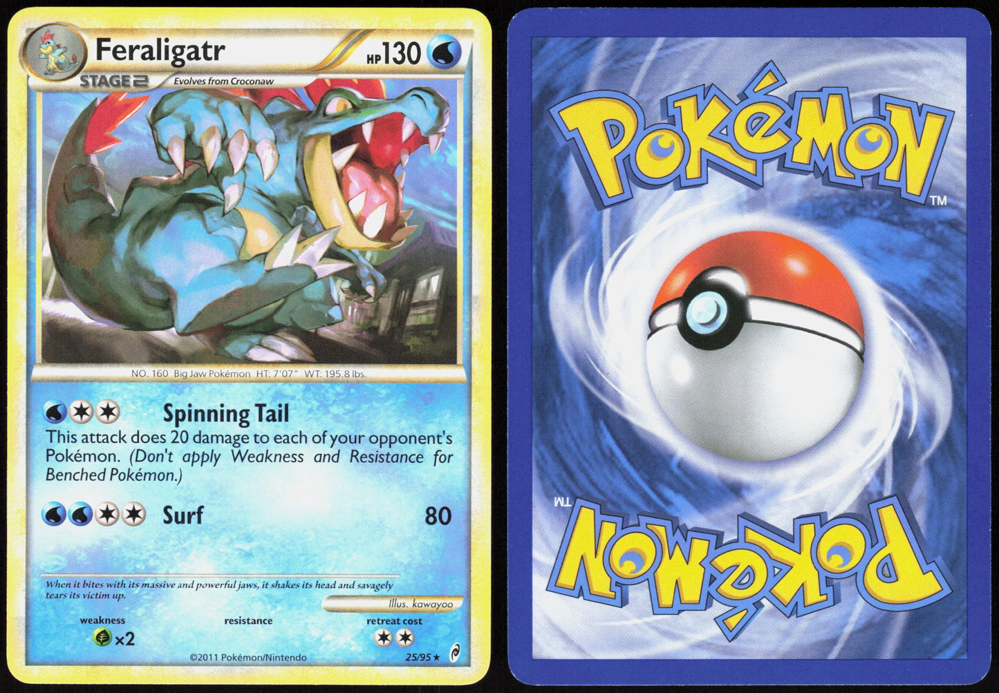 FERALIGATR 25/95 CALL OF LEGENDS POKEMON RARE LP