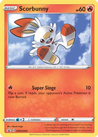 POKEMON TCG - Scorbunny SWSH002 SWSH Sword & Shield Promo Cards - Promo