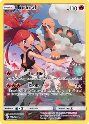 POKEMON TCG - Torkoal (Secret) 237/236 SM  Cosmic Eclipse - Secret Rare