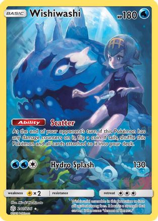 POKEMON TCG - Wishiwashi (Secret) 240/236 SM  Cosmic Eclipse - Secret Rare