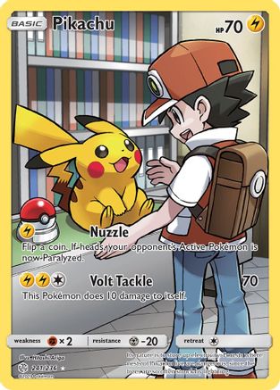 POKEMON TCG - Pikachu (Secret) 241/236 SM  Cosmic Eclipse - Secret Rare