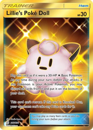 POKEMON TCG - Lillie's Poke Doll (Secret) 267 SM  Cosmic Eclipse - Secret Rare