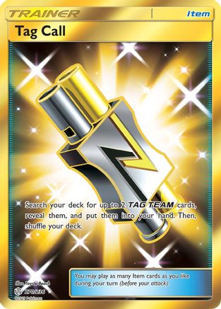 POKEMON TCG - Tag Call (Secret) 270 SM  Cosmic Eclipse - Secret Rare