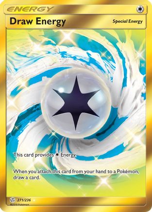 POKEMON TCG - Draw Energy (Secret) 271 SM  Cosmic Eclipse - Secret Rare