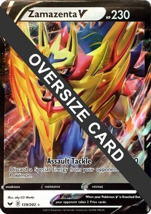 POKEMON TCG - Zamazenta V - 139/202/202 Jumbo Cards - Promo