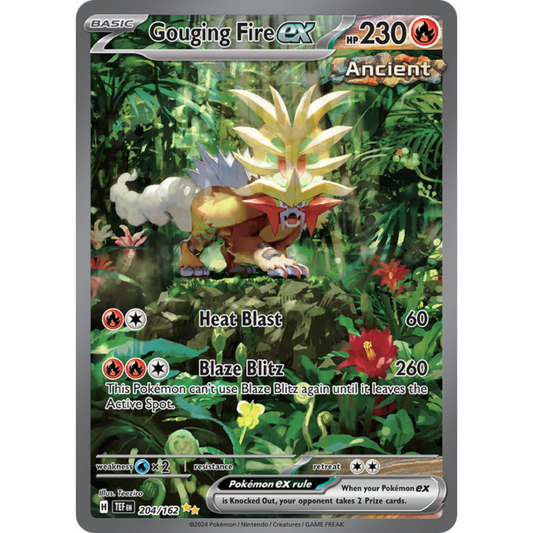 POKEMON TCG - GOUGING FIRE EX 204/162 TEMPORAL FORCES SPECIAL ILLUSTRATION RARE