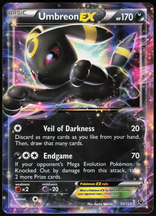 UMBREON EX 55/124 FATES COLLIDE POKEMON EX RARE LP