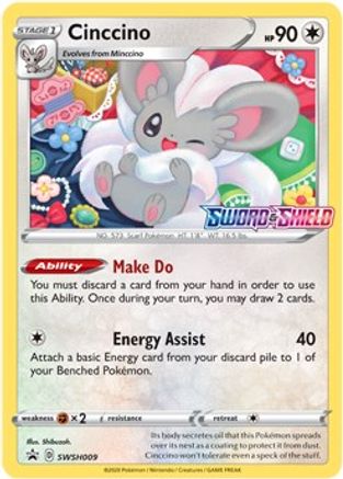 POKEMON TCG - Cinccino SWSH009 SWSH Sword & Shield Promo Cards - Promo