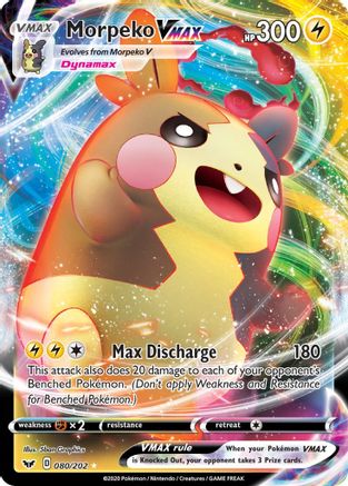 POKEMON TCG - Morpeko VMAX 080/202 SWSH01 Sword & Shield Base Set - Ultra Rare