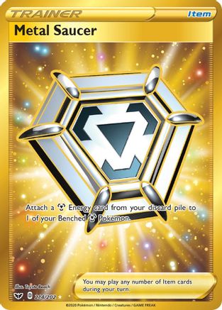 POKEMON TCG - Metal Saucer (Secret) 214/202 SWSH01 Sword & Shield Base Set - Secret Rare