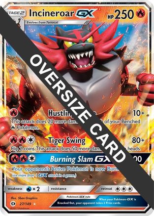 POKEMON TCG - Incineroar GX - 27/149/149 Jumbo Cards - Promo