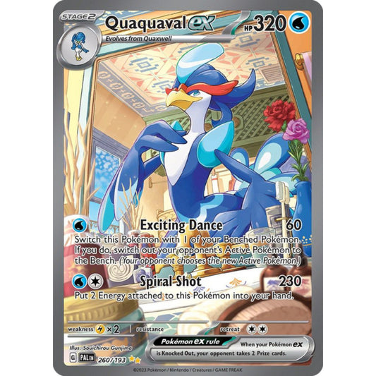 POKEMON TCG - QUAQUAVAL EX 260/193 PALDEA EVOLVED SPECIAL ILLUSTRATION RARE