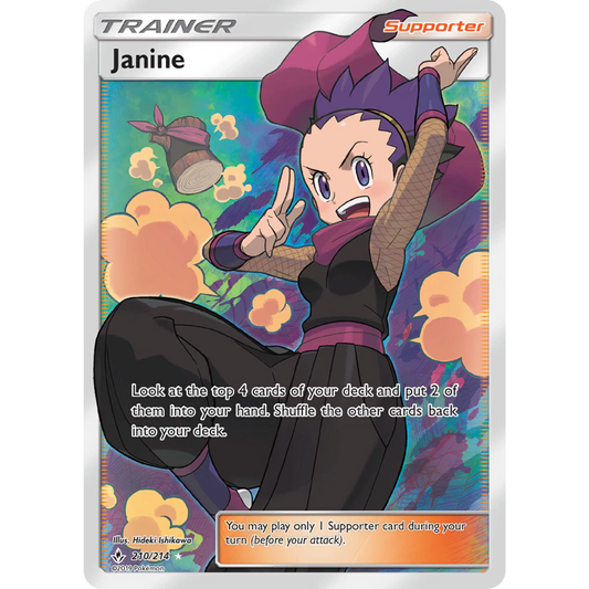 POKEMON TCG - JANINE 210/214 UNBROKEN BONDS FUL ART