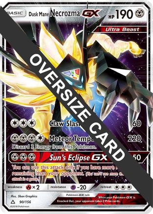 POKEMON TCG - Dusk Mane Necrozma GX - 90/156/156 Jumbo Cards - Promo