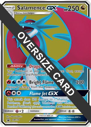 POKEMON TCG - Salamence GX - SM139 (SM Black Star Promo) Jumbo Cards - Promo