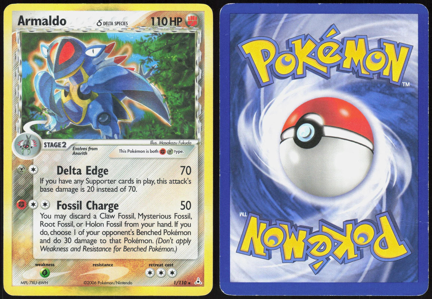 ARMALDO Δ 1/110 HOLON PHANTOMS POKEMON RARE HOLO MP