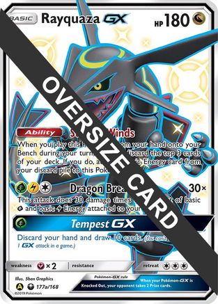 POKEMON TCG - Rayquaza GX - 177a/168/168 Jumbo Cards - Promo