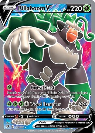 POKEMON TCG - Rillaboom V (Full Art) 175/192 SWSH02 Rebel Clash - Ultra Rare