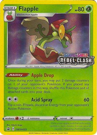 POKEMON TCG - Flapple SWSH022 SWSH Sword & Shield Promo Cards - Promo