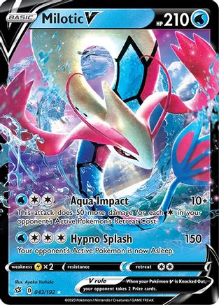POKEMON TCG - Milotic V 043/192 SWSH02 Rebel Clash - Ultra Rare