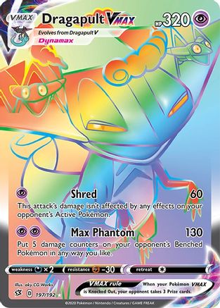 POKEMON TCG - Dragapult VMAX (Secret) 197/192 SWSH02 Rebel Clash - Secret Rare