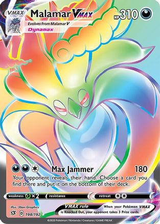 POKEMON TCG - Malamar VMAX (Secret) 198/192 SWSH02 Rebel Clash - Secret Rare