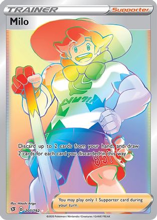 POKEMON TCG - Milo (Secret) 201 SWSH02 Rebel Clash - Secret Rare
