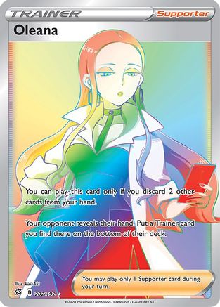 POKEMON TCG - Oleana (Secret) 202/192 SWSH02 Rebel Clash - Secret Rare