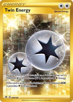 POKEMON TCG - Twin Energy (Secret) 209/192 SWSH02 Rebel Clash - Secret Rare
